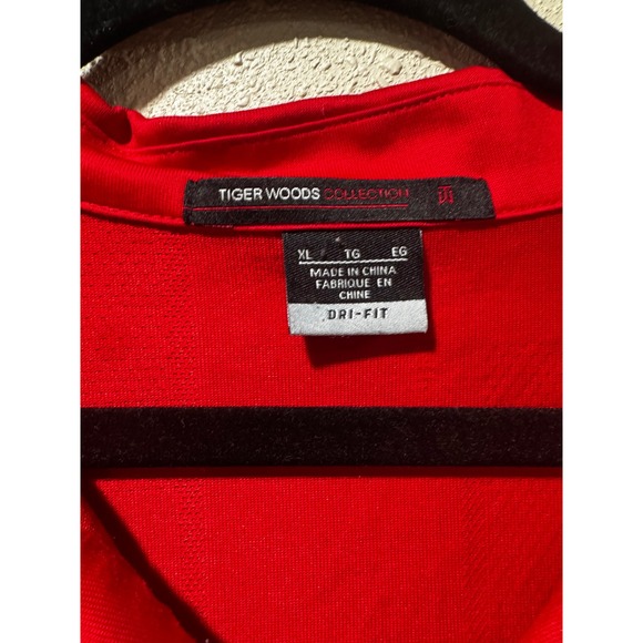 Nike Other - Nike Tiger Woods Collection Red Dri-FIT Golf Polo Shirt Mens XL Tonal Grid TW